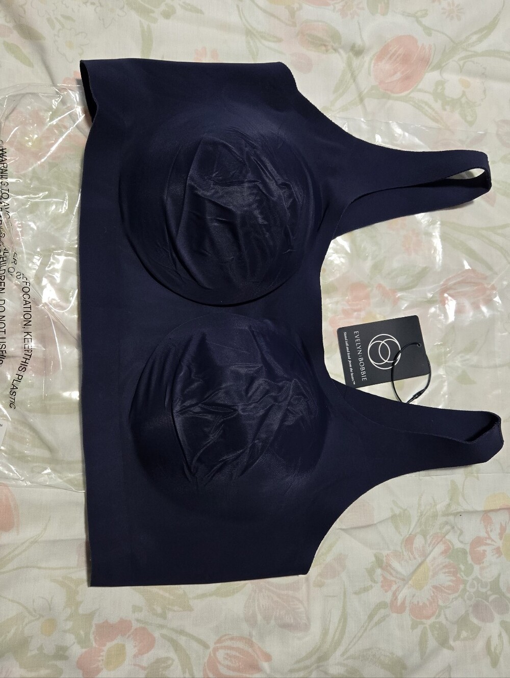 Evelyn & Bobbie Bobbie Scoop XL Seamless Navy Wireless Comfort Bra